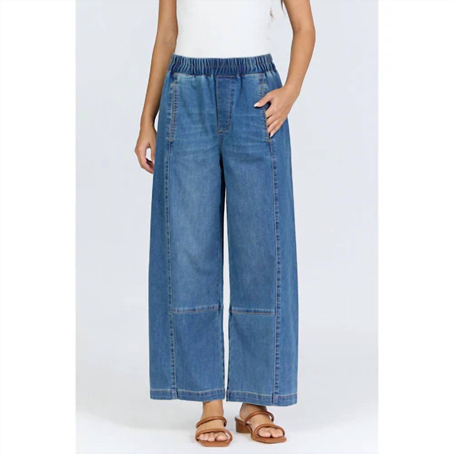 New Dear John Denim Della Relaxed Fit Pants In Tsunami